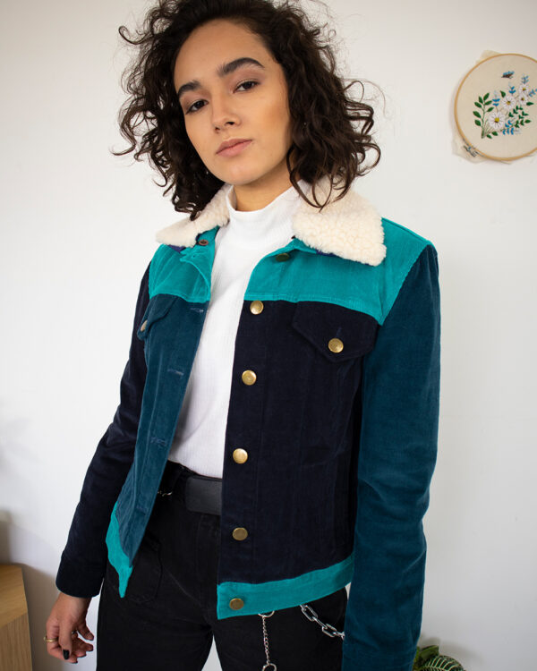 CHAQUETA DE PANA COMBINADA